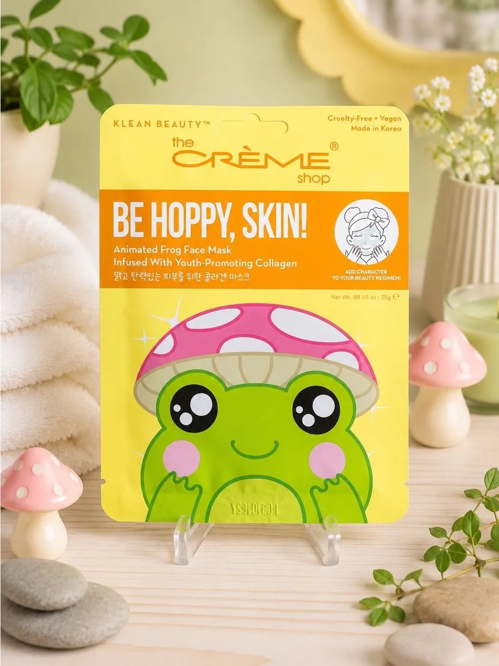 The Crème Shop Be Hoppy, Skin! Frog Face Mask – Yellow & Green ** new in box**